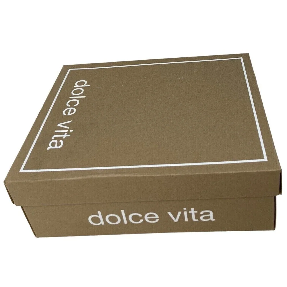 Dolce Vita Maze Women's Size 10 Ivory Leather Open Toe High Wedge Heel Sandals